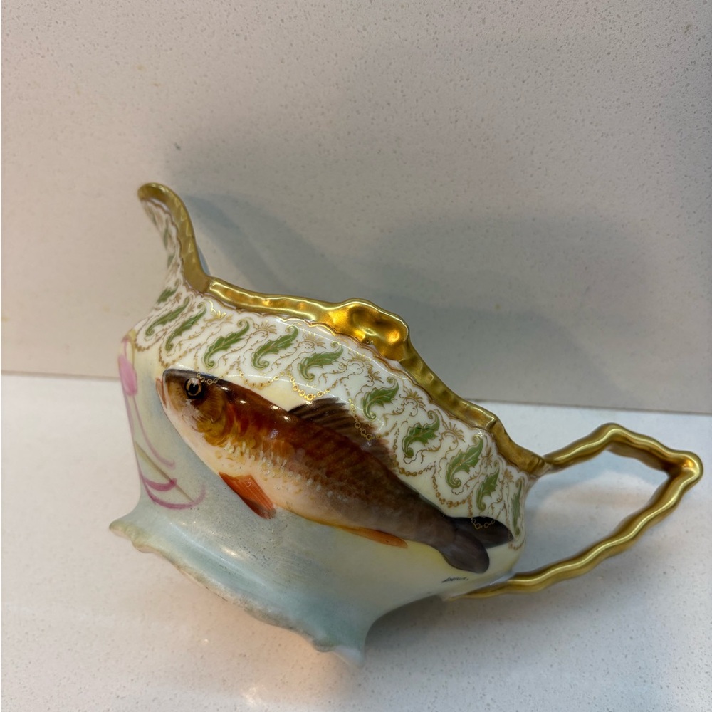 Limoges Vintage Hand Painted Gravy Boat